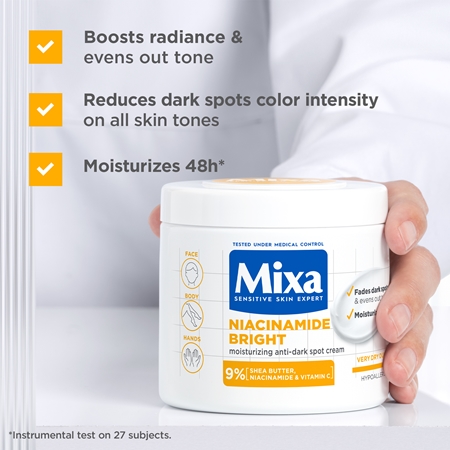 Mixa Niacinamide Bright multifunkcyjny krem krem intensywnie nawilżający przeciw przebarwieniom