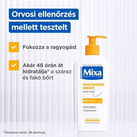 Mixa Niacinamide Bright testvaj bambuszvajjal