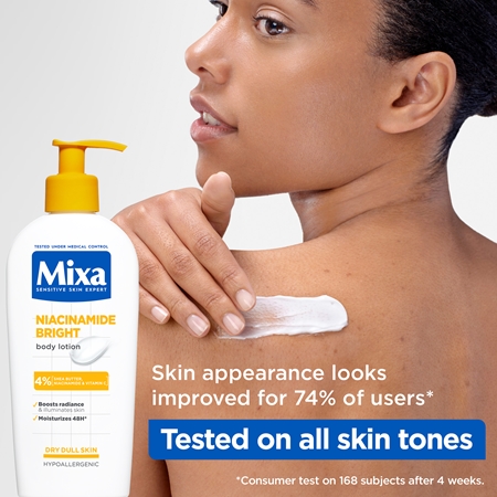 Mixa Niacinamide Bright beurre corporel au beurre de karité