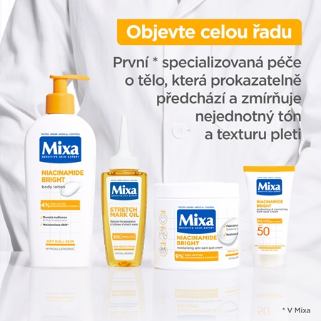 Mixa Niacinamide Bright tělové máslo s bambuckým máslem