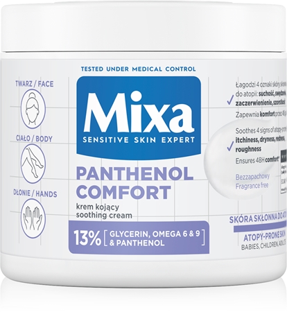 Mixa Panthenol Comfort regeneruojamasis kūno kremas sausai ir atopiškai odai