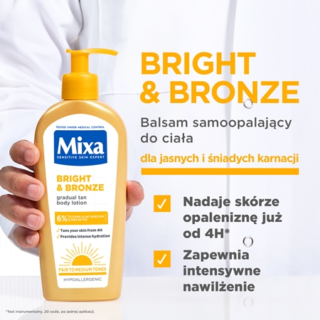 Mixa Bright & Bronze balsam samoopalający do ciała