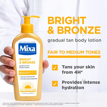 Mixa Bright & Bronze Nourishing Body Cream for a gradual tan