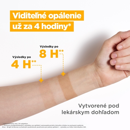 Mixa Bright & Bronze výživný telový krém pre postupné opálenie