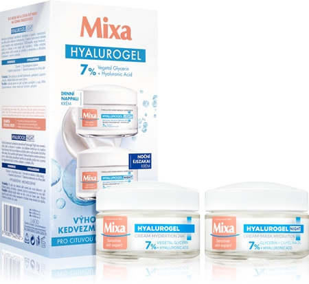Mixa Hyalurogel conjunto para pele seca e sensível