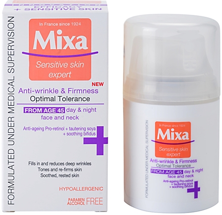 Mixa 24 HR Moisturising anti-wrinkle firming cream 45+