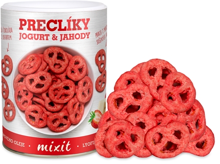 MIXIT Praclíky Jogurt & Jahody praclíky v čokoláde