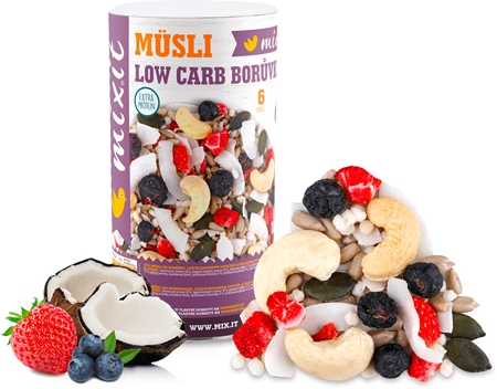 MIXIT Müsli Low Carb Čučoriedka müsli