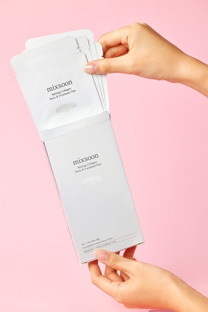 mixsoon Melting Collagen Neck & Forehead Film Fuktgivande arkmask för ansiktet för ansikte och hals