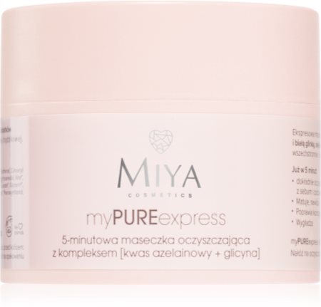 MIYA Cosmetics myPUREexpress masque purifiant pour éliminer les excès de sébum et les pores