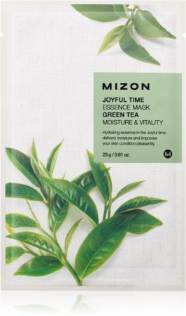 Mizon Joyful Time Green Tea maseczka w płachcie o działaniu nawilżająco-rewitalizującym