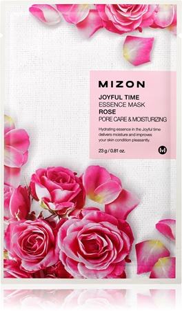 Mizon Joyful Time Rose kosteuttava kangasnaamio Huokosten Kiristämiseen