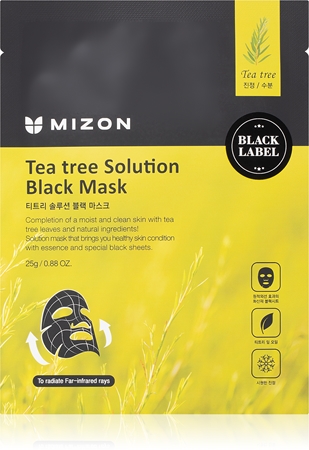 Mizon Black Solution Tea Tree zklidňující plátýnková maska