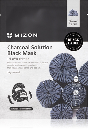 Mizon Black Solution Charcoal čisticí plátýnková maska s aktivním uhlím