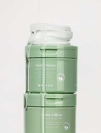 Mizon Pore Fresh Exfoliating Cotton Pads for sensitive acne-prone skin