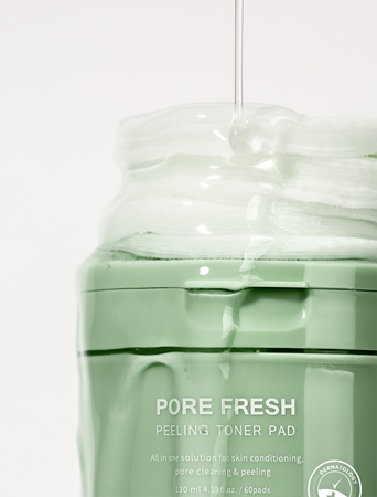 Mizon Pore Fresh Exfoliating Cotton Pads for sensitive acne-prone skin