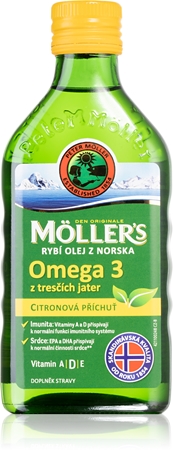 Möller’s Omega 3 Citron rybí olej doplněk stravy