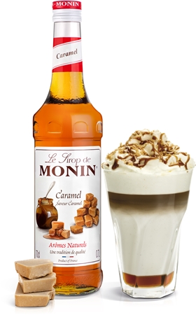 Monin Le Sirop Karamel sirup pro přípravu nápoje