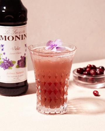 Monin Le Sirop Fialka sirup pro přípravu nápoje