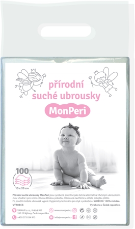 MonPeri Dry Baby Wipes Renseservietter til børn fra fødslen