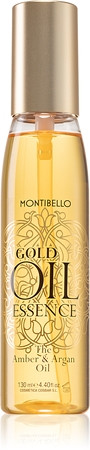 Montibello Gold Oil Amber & Argan Oil óleo regenerador de proteção para cabelos danificados e com pontas duplas com óleo de argan