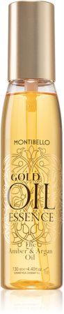 Montibello Gold Oil Amber & Argan Oil αναγεννητικό και προστατευτικό λάδι για ταλαιπωρημένα μαλλιά και ξεφτισμένες άκρες με έλαιο αργκάν