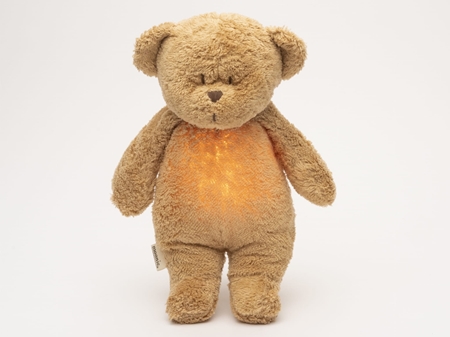 Moonie Bear 2.0 Organic Cappuccino uspávačik s melódiou