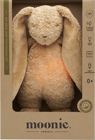 Moonie The Humming Friend 2.0 Organic Cappuccino žaislas miegui su melodija