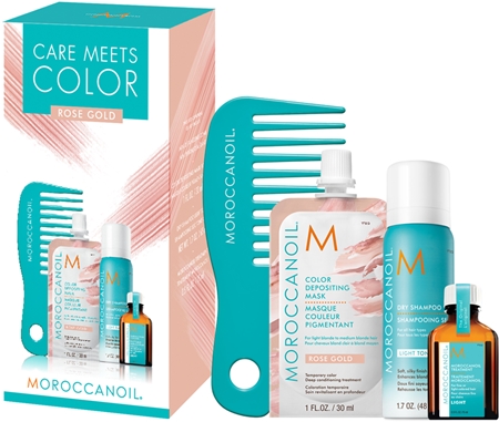 Moroccanoil Care Meets Color sada Rose Gold (pro blond a melírované vlasy)