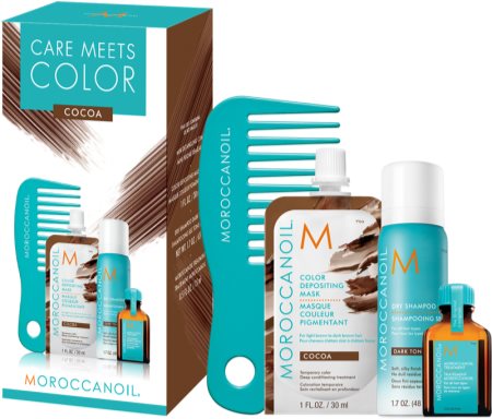 Moroccanoil Care Meets Color szett Cocoa (sötét hajra)