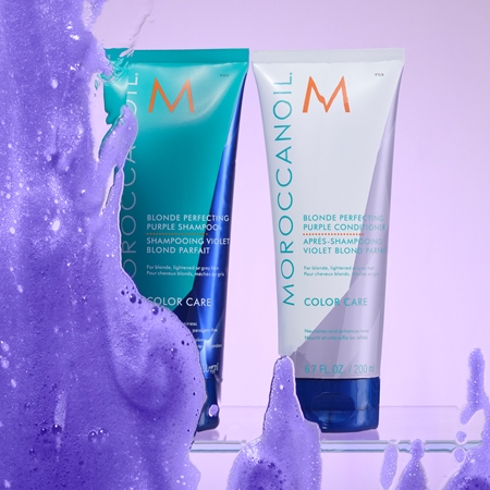 Moroccanoil Color Care Blonde Perfecting Purple Conditioner Violet Conditioner for blondes and highlighted hair