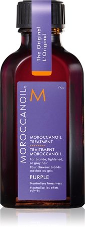 Moroccanoil Treatment Purple vyživující olej pro blond a šedivé vlasy