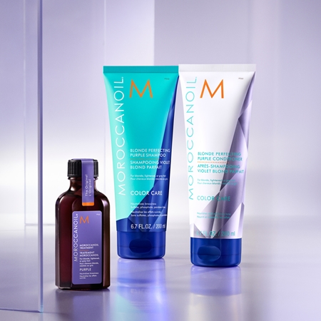 Moroccanoil Treatment Purple vyživující olej pro blond a šedivé vlasy
