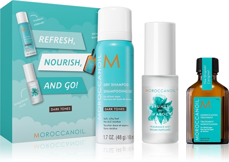 Moroccanoil Refresh, Nourish, and Go! (Dark Tones) ensemble pour cheveux foncés pour femme