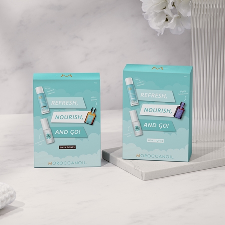 Moroccanoil Refresh, Nourish, and Go! (Light Tones) zestaw do włosów blond dla kobiet