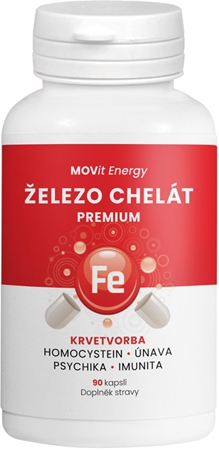Movit Energy Železo Chelát PREMIUM kapsle pro podporu krvetvorby