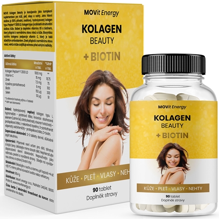Movit Energy Kolagen Beauty + Biotin tablety pro krásné vlasy, pleť a nehty