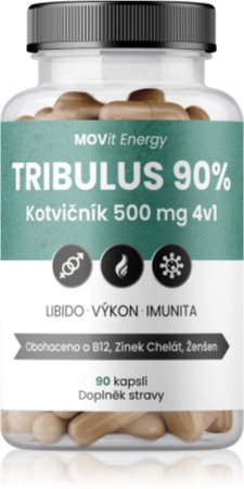 Movit Energy TRIBULUS 90% Kotvičník 500 mg 4v1 kapsle pro udržení energie a kognitivní výkonnosti