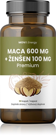 Movit Energy Maca 600 mg + Ženšen 100 mg PREMIUM kapsle pro podporu fyzické i psychické rovnováhy těla