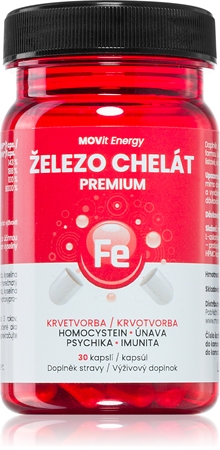Movit Energy Železo Chelát PREMIUM kapsle pro podporu krvetvorby