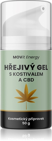 Movit Energy Warming gel with comfrey and CBD gel chauffant pour détendre les muscles et les articulations
