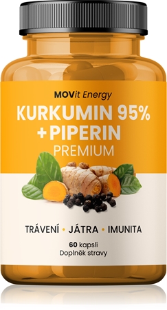Movit Energy Kurkumin 95% + Piperin Premium kapsle pro podporu imunity a zažívání