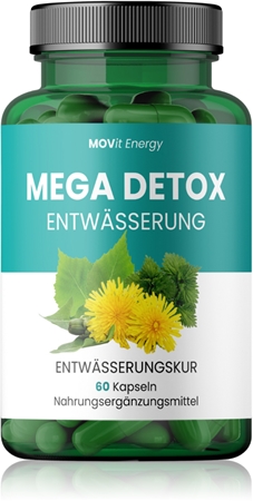 Movit Energy Mega Detox Entwässerung Kapseln zur Unterstützung der Nieren- und Blasenfunktion