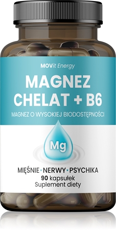Movit Energy Magnez Chelat + B6 kapsułki do skutecznej suplementacji magnezu