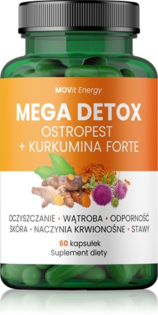 Movit Energy Mega Detox Ostropest + Kurkumina Forte kapsułki do detoksykacji
