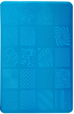 Moyra Stampingplatte 08 Geometry – Nagelstempelplatte Mit 20 Motiven, 9,5x14,5 Cm