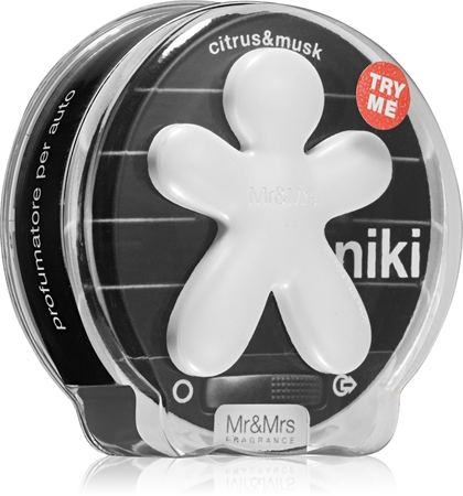 Mr & Mrs Fragrance Niki Citrus & Musk auto luchtverfrisser Navulbaar