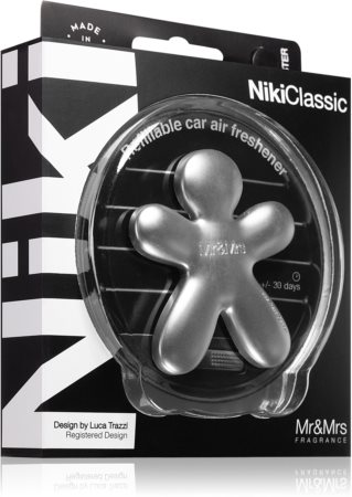 Mr & Mrs Fragrance Niki Fresh Air Autoduft nachfüllbar Silver (matt)