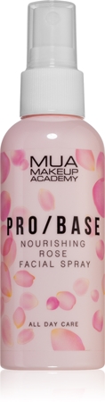 MUA Makeup Academy PRO/BASE Rose pleťová mlha pro fixaci make-upu s růžovou vodou