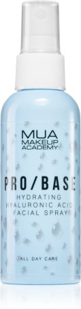 MUA Makeup Academy PRO/BASE Hyaluronic Acid spray fissante per trucco con acido ialuronico